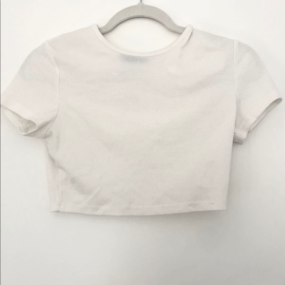 White Cropped T-Shirt
